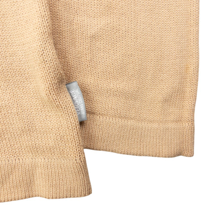Vintage 2000s Versace Jeans Couture Embroidered Knit Jumper Size M | Medium, Beige
