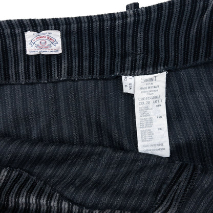 Vintage 90s Armani Jeans Striped Velour Skirt Womens Size W27