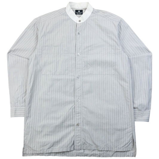 Vintage 2000s Issey Miyake Striped Long Sleeve Button Up Shirt Size S | Small, Grey