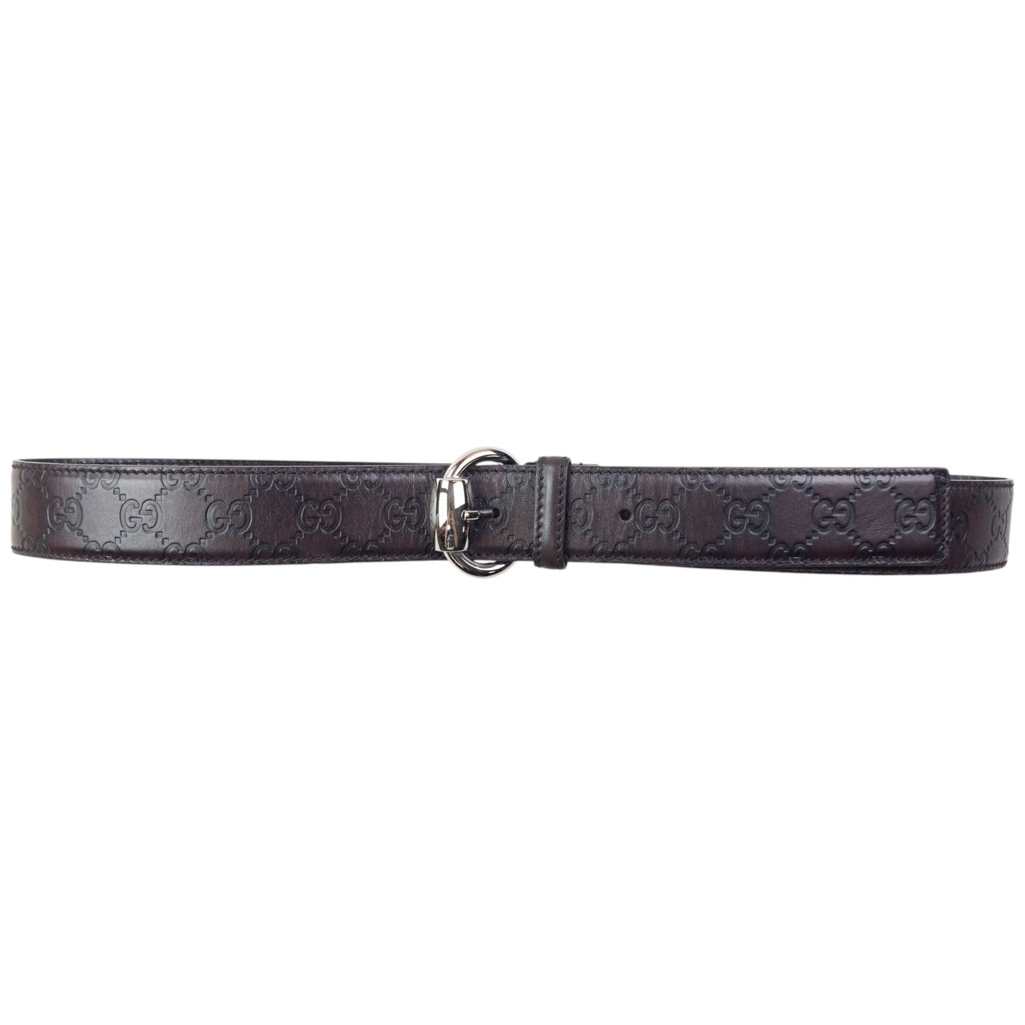 Vintage 2000s Gucci Embossed Monogram Leather Belt Size L | O/S, Brown
