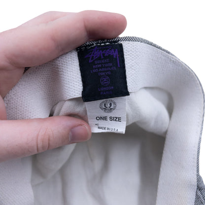 Vintage Stussy Striped Flat Cap Hat