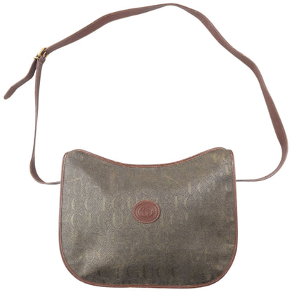 Vintage 80s Gucci Monogram Crossbody Bag | O/S, Brown