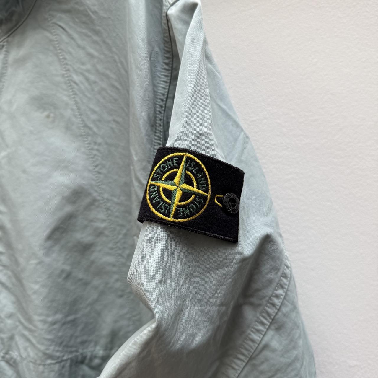 Stone Island Cupro Cotton Twill Smock Jacket light blue (L) | Large, Blue