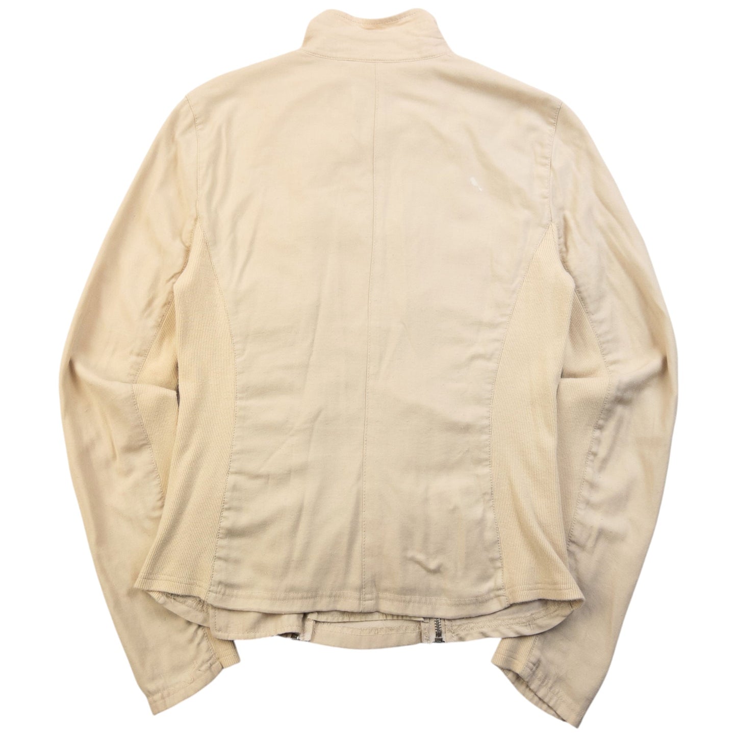 Vintage 2000s Armani Exchange Double Zip Ruched Jacket Womens Size M | Medium, Beige