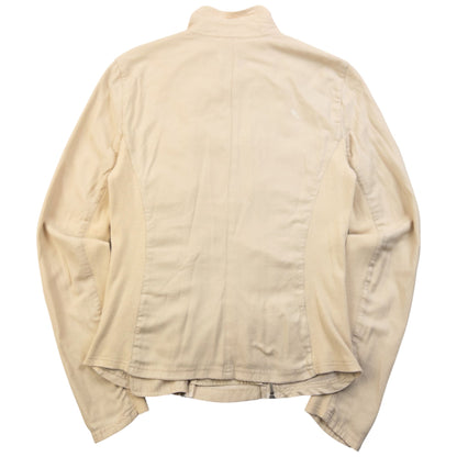 Vintage 2000s Armani Exchange Double Zip Ruched Jacket Womens Size M | Medium, Beige
