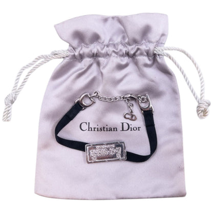 Vintage Dior Licence Plate Ribbon Bracelet