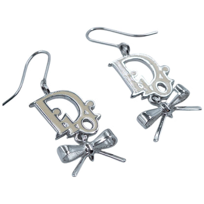 Vintage Dior Silver Bow Earrings