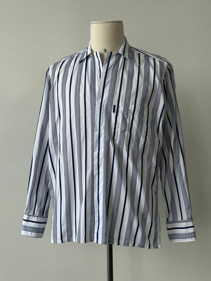 Aquascutum 2000s Cotton Striped Shirt - M