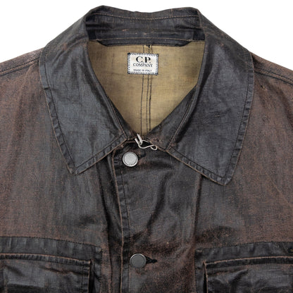 Vintage 2002 CP Company Spalmatura Linen Button Up Jacket Size XL | XL, Brown