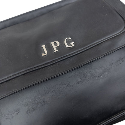 Vintage 90s Jean Paul Gaultier Leather Crossbody Bag | O/S, Black