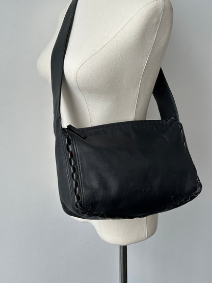 DKNY 2000s Leather Crossbody Bag