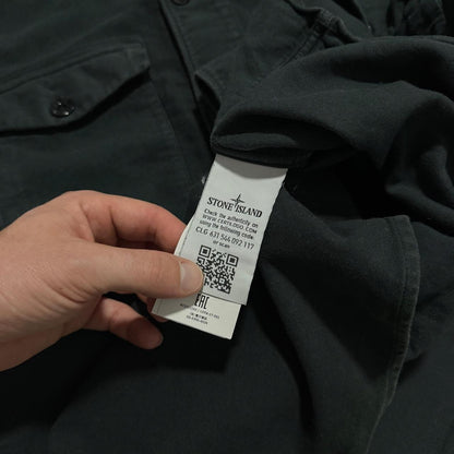 Stone Island Green Cotton Shirt | Large, Green