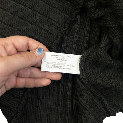 Vintage 2000s Armani Jeans Ribbed Wool Knit Q Zip Jumper Womens Size XL | XL, Green