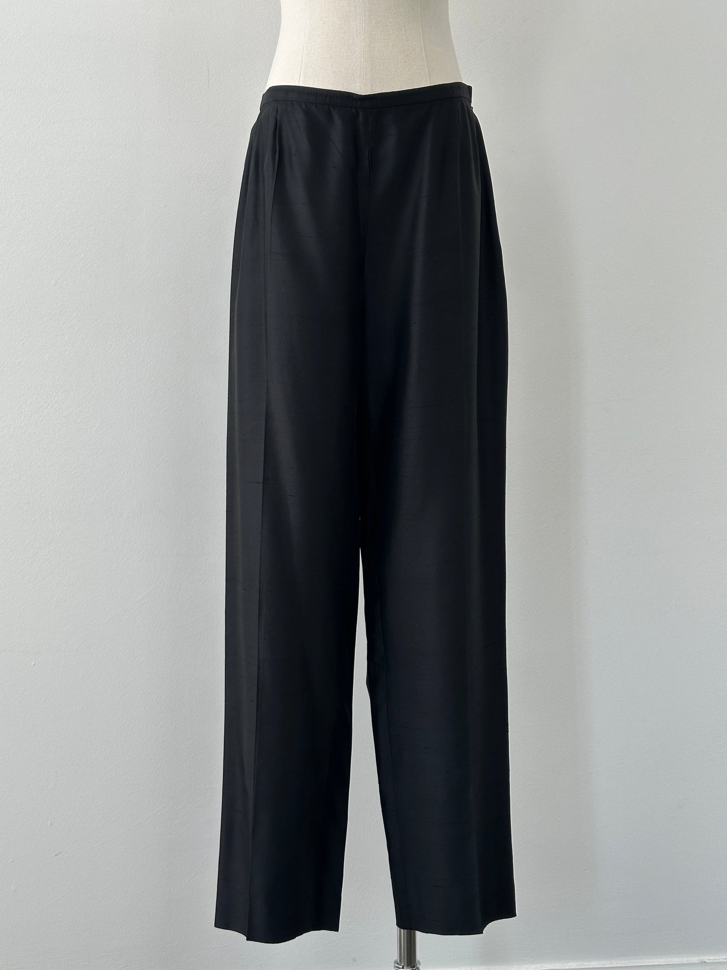 Max Mara 1990s Silk Straight Leg Trousers - W28