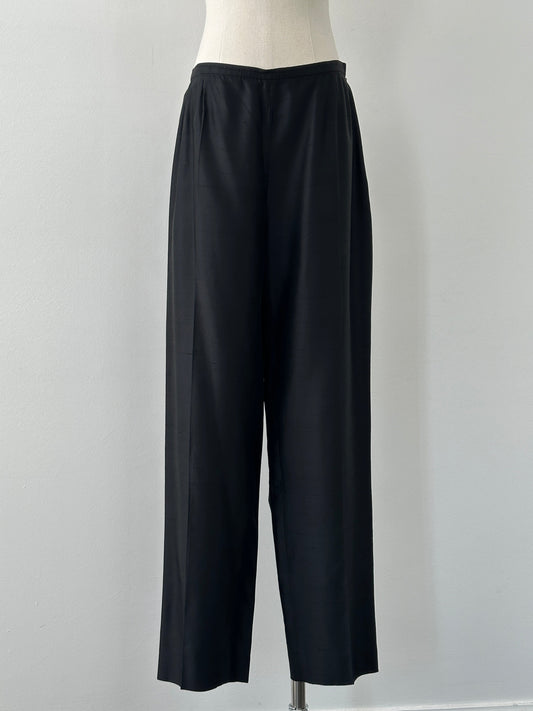 Max Mara 1990s Silk Straight Leg Trousers - W28