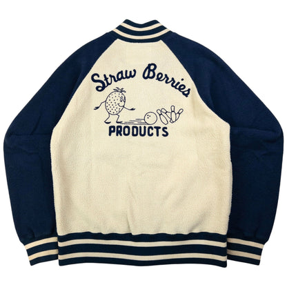 Vintage Hysteric Glamour Straw Berries Fleece Varsity Jacket Womens Size S