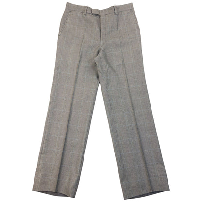 Vintage 90s Burberry Checkered Wool Jacket & Trousers Suit Set Size M | Medium, Grey
