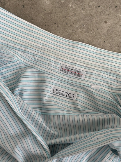 Christian Dior 1990s Cotton Check Short Sleeve Shirt - L