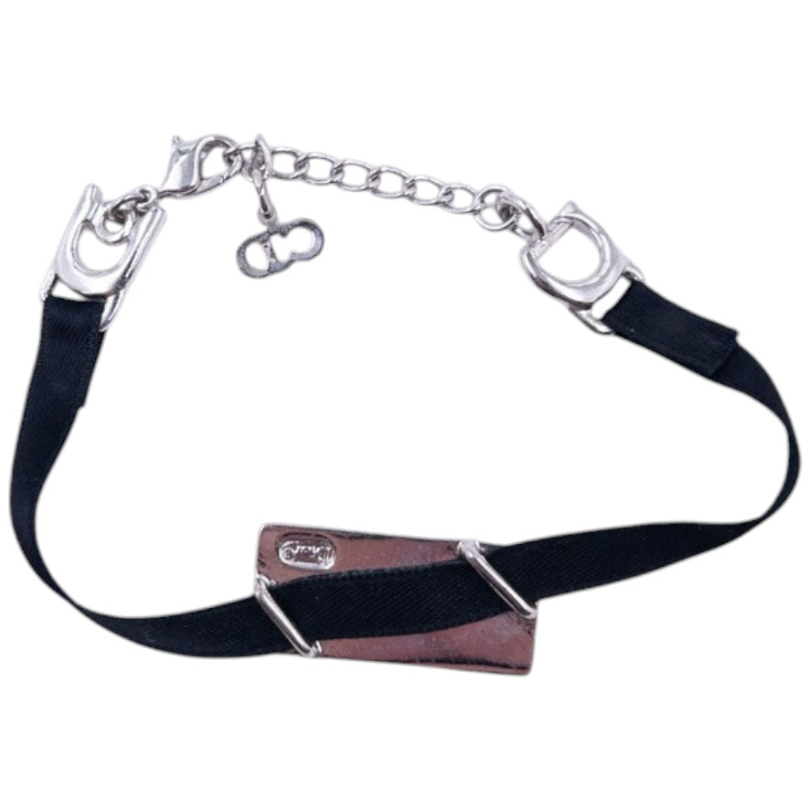 Vintage Dior Licence Plate Ribbon Bracelet