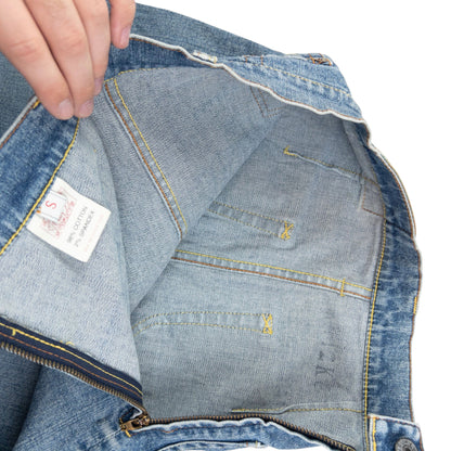 Vintage Evisu Double Gull Japanese Denim Skirt Womens Size S