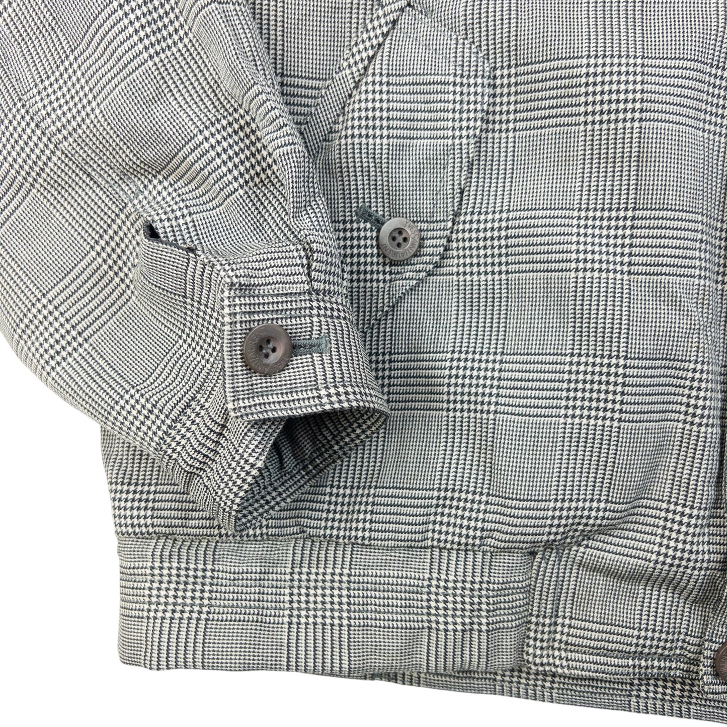 Vintage 90s YSL Yves Saint Laurent Harrington Jacket Size M | Medium, Grey