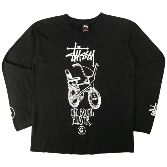 Vintage Stussy Old Skool Flavor Long Sleeve T Shirt Size S