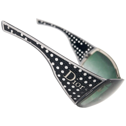 Vintage 2000s Dior Quadrille Shield Sunglasses | O/S, Black