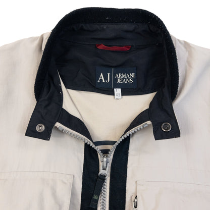 Vintage 2000s Armani Jeans Zip Up Jacket Size L | Large, Black