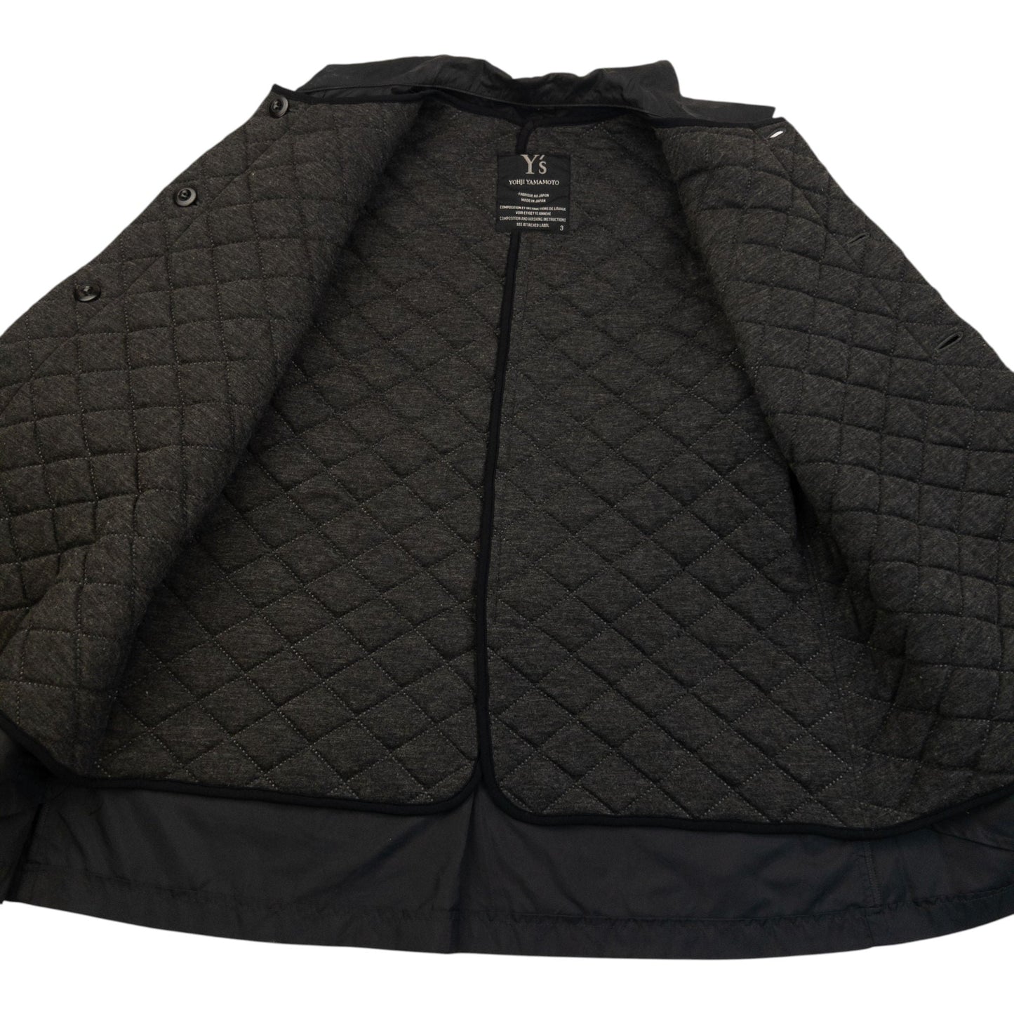 Vintage 2000s Yohji Yamamoto Layered Button Up Jacket Size S | Small, Black