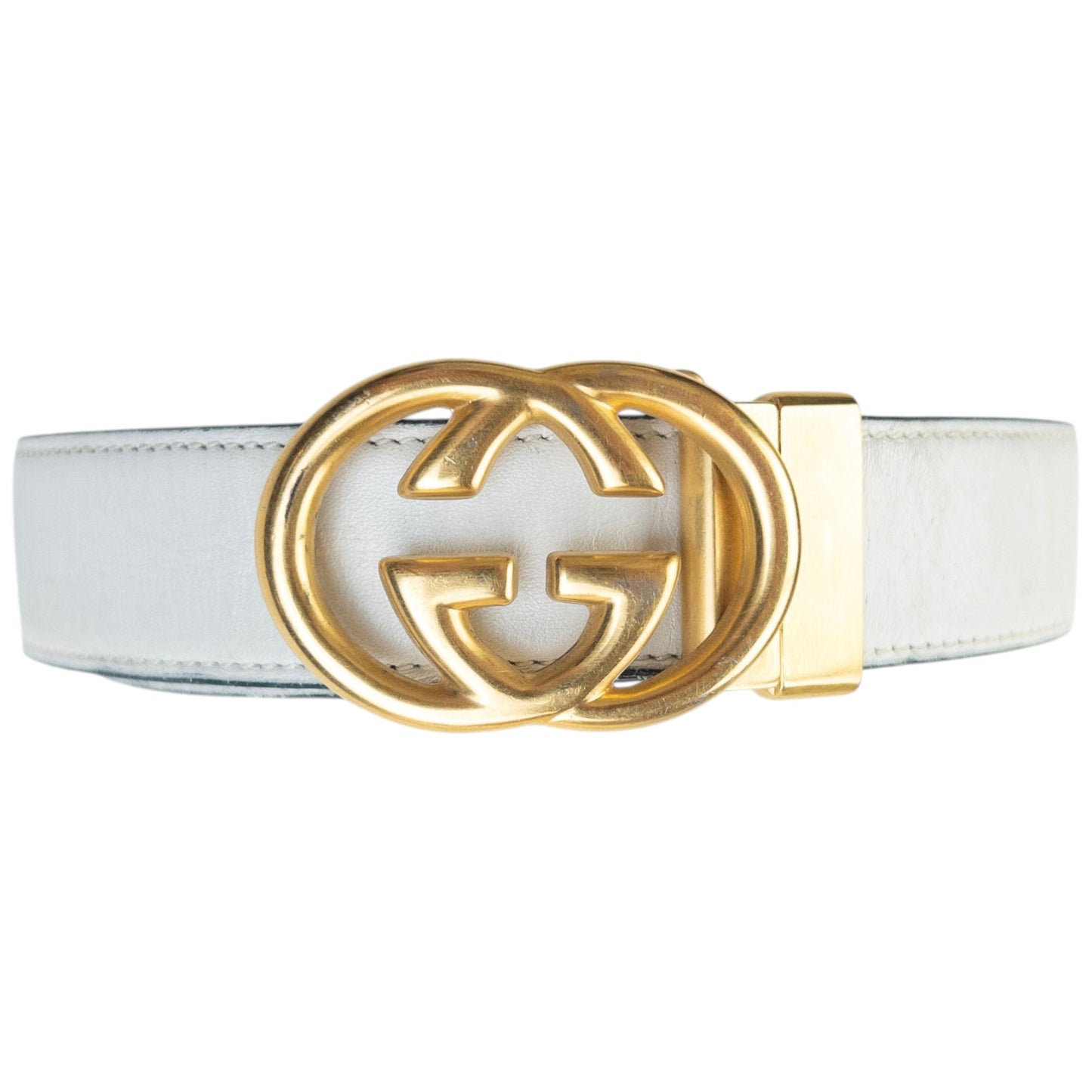 Vintage 80s Gucci Leather Belt Size W28 | O/S, Gold