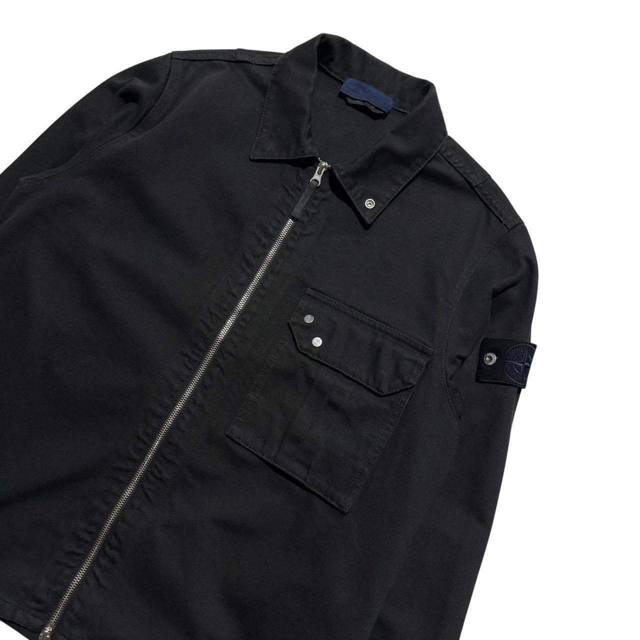 Stone Island Denim Research Overshirt | Small, Black