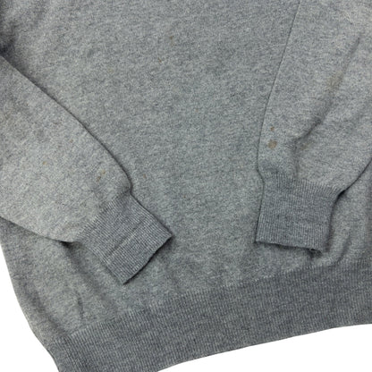 Vintage 90s YSL Yves Saint Laurent Wool Jumper Size L | Large, Grey