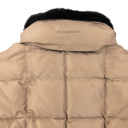 Vintage 2000s Burberry Nova Check Lined Quilted Puffer Jacket Womens Size L | Large, Beige