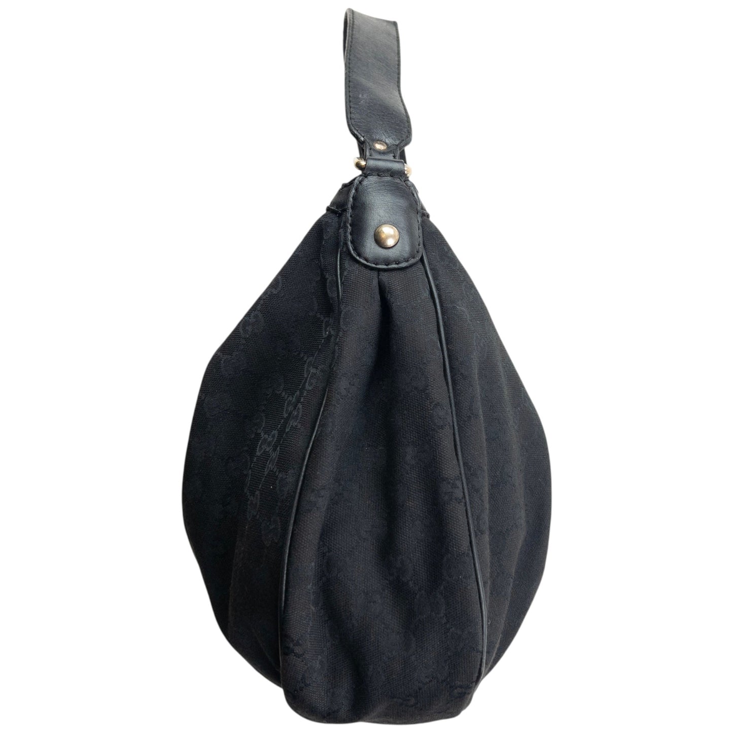 Vintage 2000s Gucci Hobo Monogram Shoulder Bag | O/S, Black