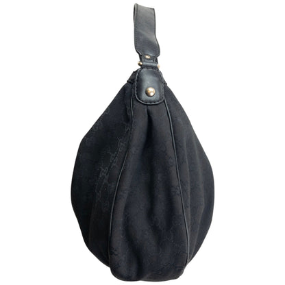 Vintage 2000s Gucci Hobo Monogram Shoulder Bag | O/S, Black