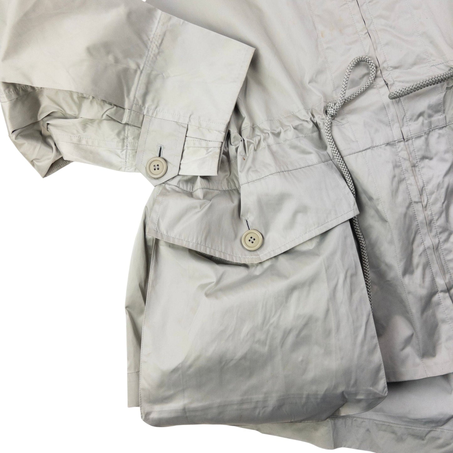 Vintage 90s Issey Miyake Windcoat Zip Up Rain Jacket Size L | Large, Grey
