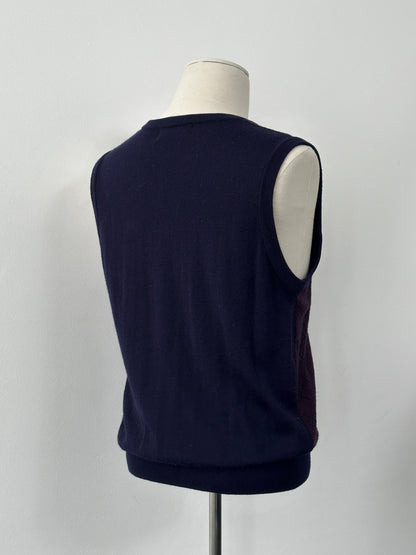 Yves Saint Laurent 1990s Wool Sleeveless V Neck Jumper - M