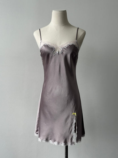 Victoria Secret 2000s Sleeveless Lace Mini Slip Dress - XS-S