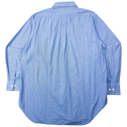 Vintage 90s Yohji Yamamoto D'Urban A.A.R Long Sleeve Button Up Shirt Size L | Large, Blue