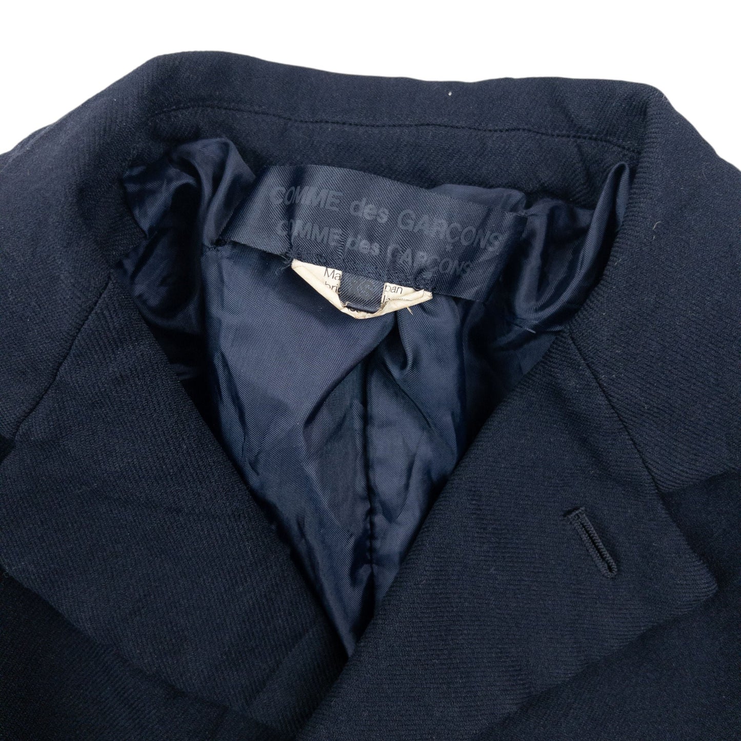 Vintage 2000s Comme Des Garçons Cropped Blazer Jacket Womens Size S | Small, Navy