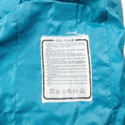 Vintage 80s YSL Yves Saint Laurent Zip Up Puffer Jacket Size M | Medium, Blue