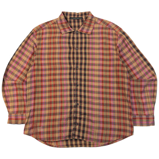 Vintage 2000s Marithe + Francois Girbaud Long Sleeve Button Up Shirt Size S | Small, Red