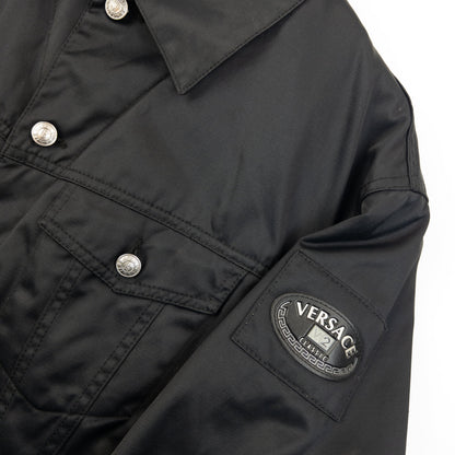 Vintage 2000s Versace Classic V2 Button Up Jacket Size S | Small, Black