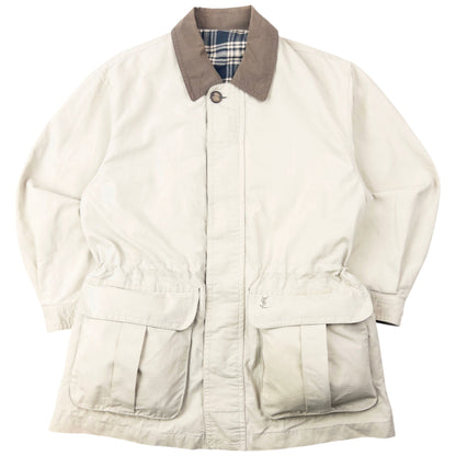Vintage 90s YSL Yves Saint Laurent Zip Up Jacket Size L | Large, Cream