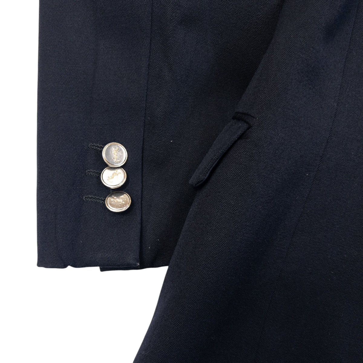 Vintage 80s YSL Yves Saint Laurent Blazer Jacket Womens Size XL | XL, Navy