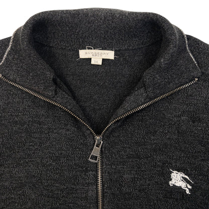 Vintage 2000s Burberry Brit Zip Up Jumper Size M | Medium, Grey
