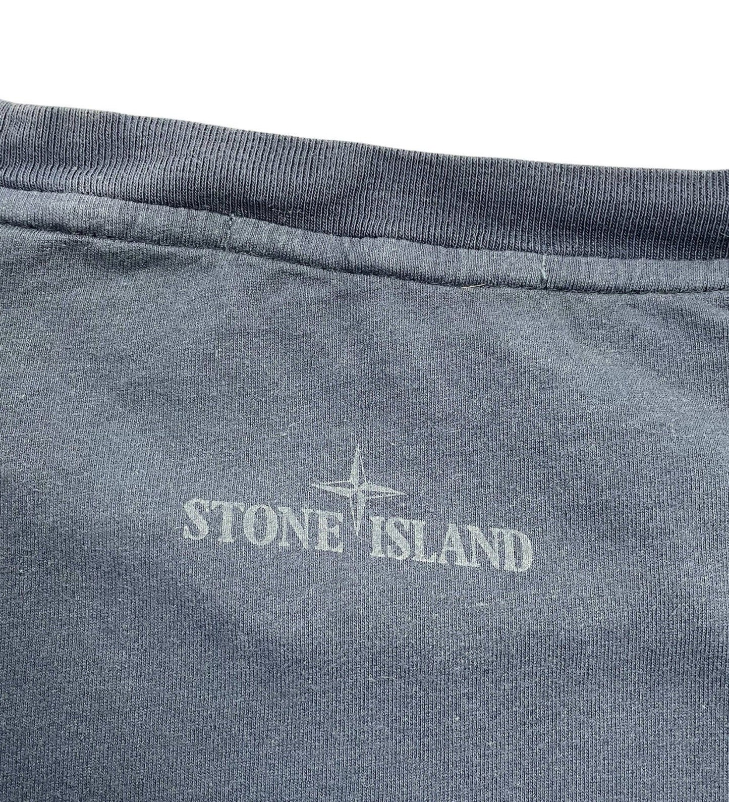 Stone Island Reflective Logo T Shirt, Size Large | Stone island, Blue