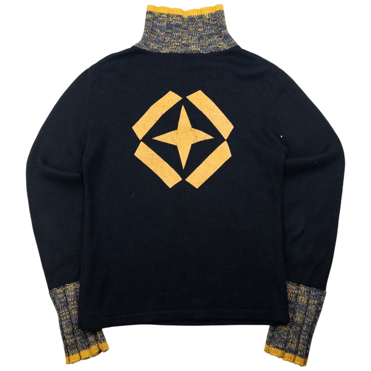 Vintage Armani Jeans Q Zip Knit Jumper Womens Size M