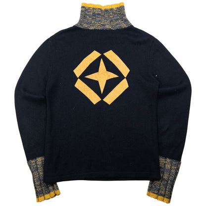 Vintage Armani Jeans Q Zip Knit Jumper Womens Size M