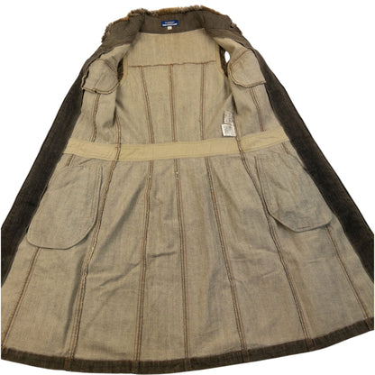 Vintage 2000s Burberry Blue Label Fur Trim Denim Dress Womens Size M | Medium, Multicoloured